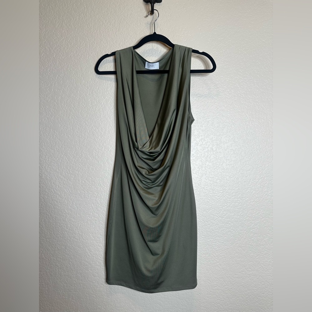 Palm Collection Olive Green Mini Dress